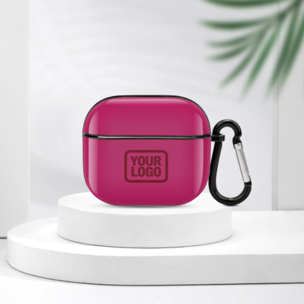 Maßgeschneidertes Rosarot Karmesinrot AirPods-Hülle (3. Generation)