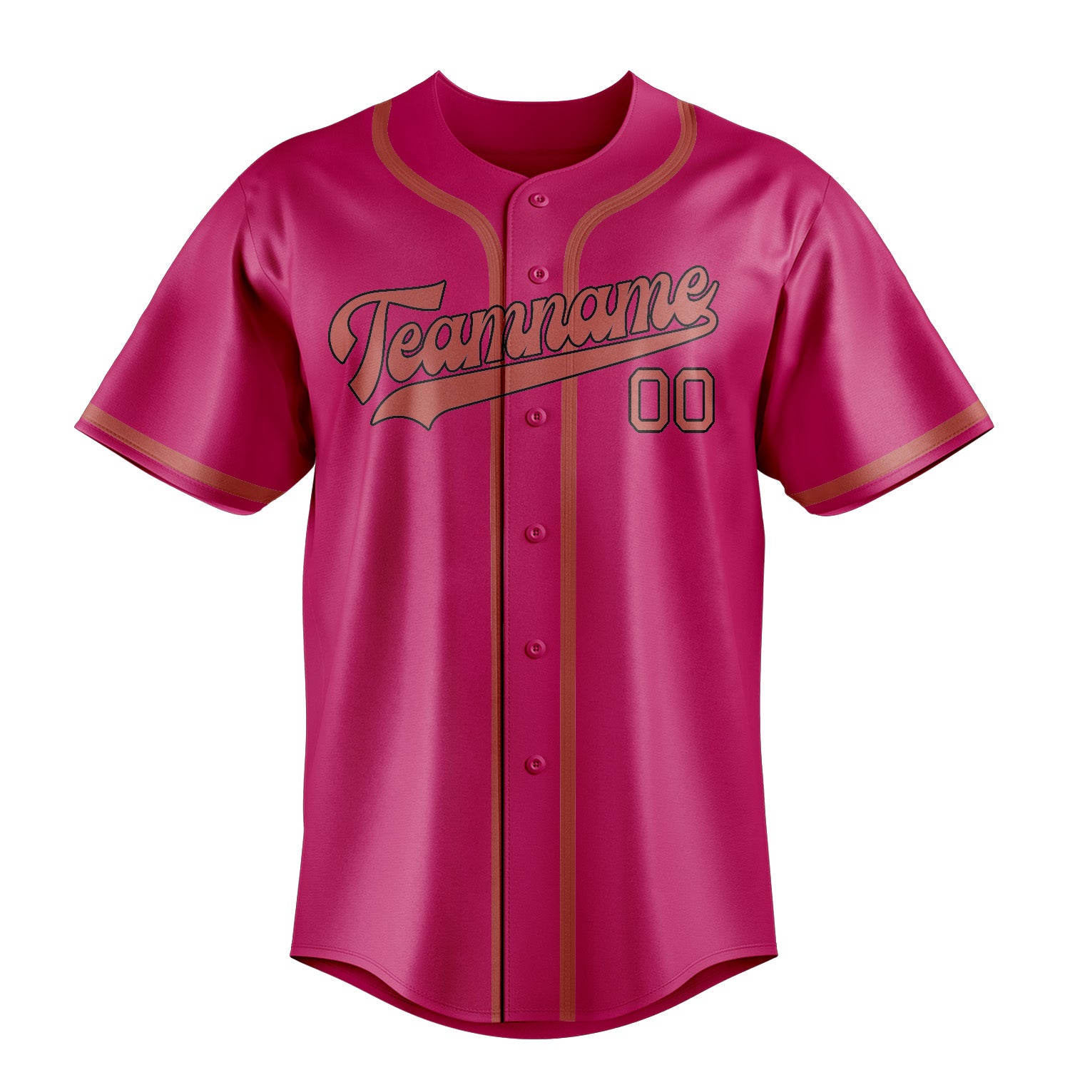Benutzerdefiniertes Professionelles Rosarot Kupferrose Baseballtrikot