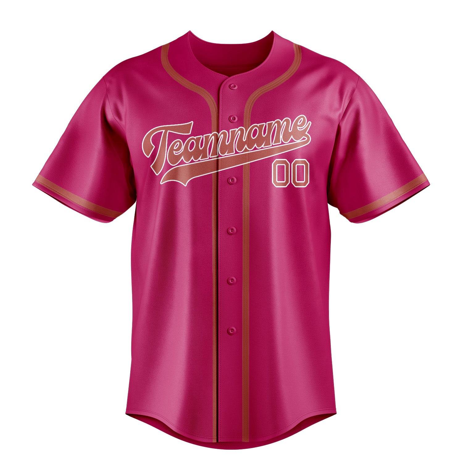 Benutzerdefiniertes Professionelles Rosarot Kupferrose Baseballtrikot