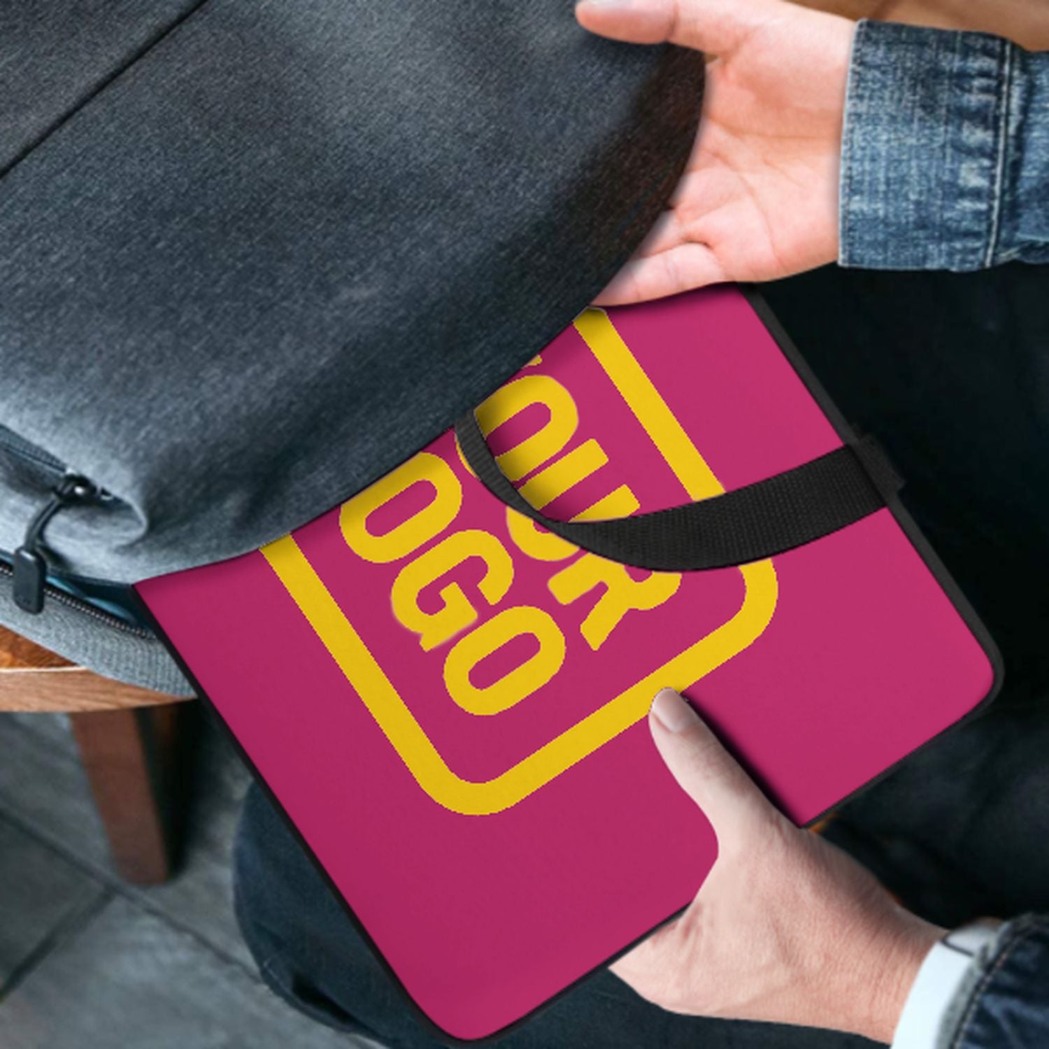 Maßgeschneidertes Rosarot Gold Laptop Tasche