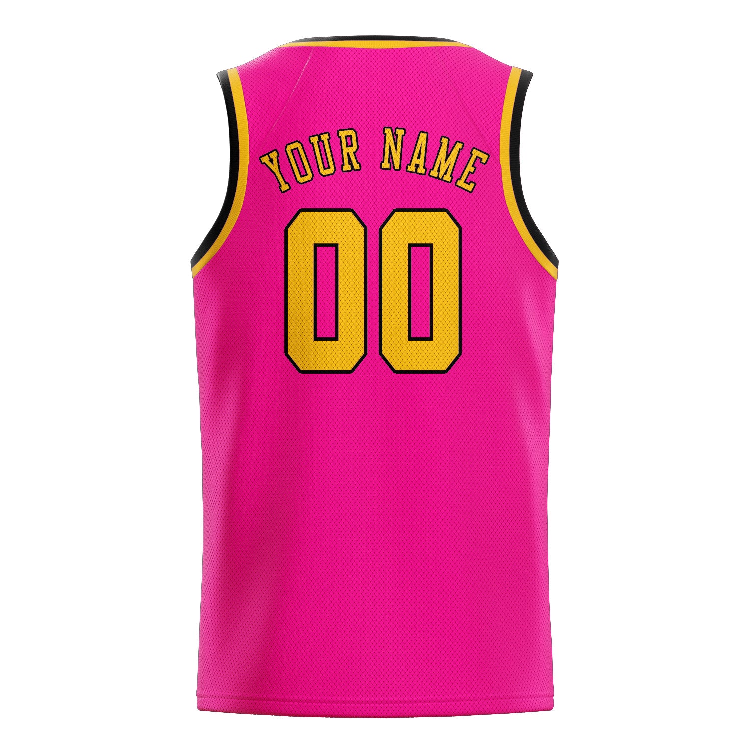Benutzerdefiniertes Professionelles Rosarot Gold Basketballtrikot