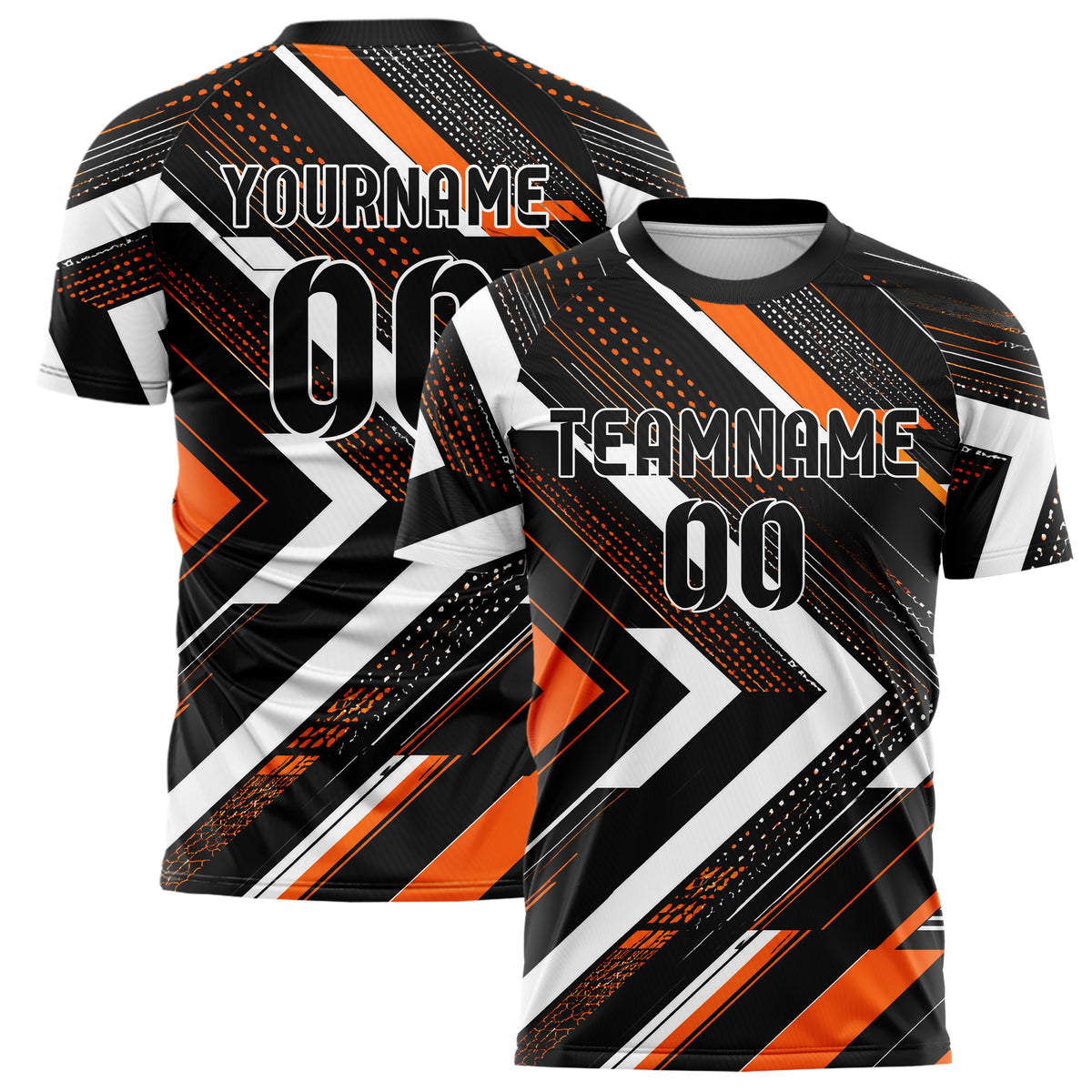 Schwarz dunkles Streifen Chevron Streifen Design 13-0157 individuelles Fußballtrikot main
