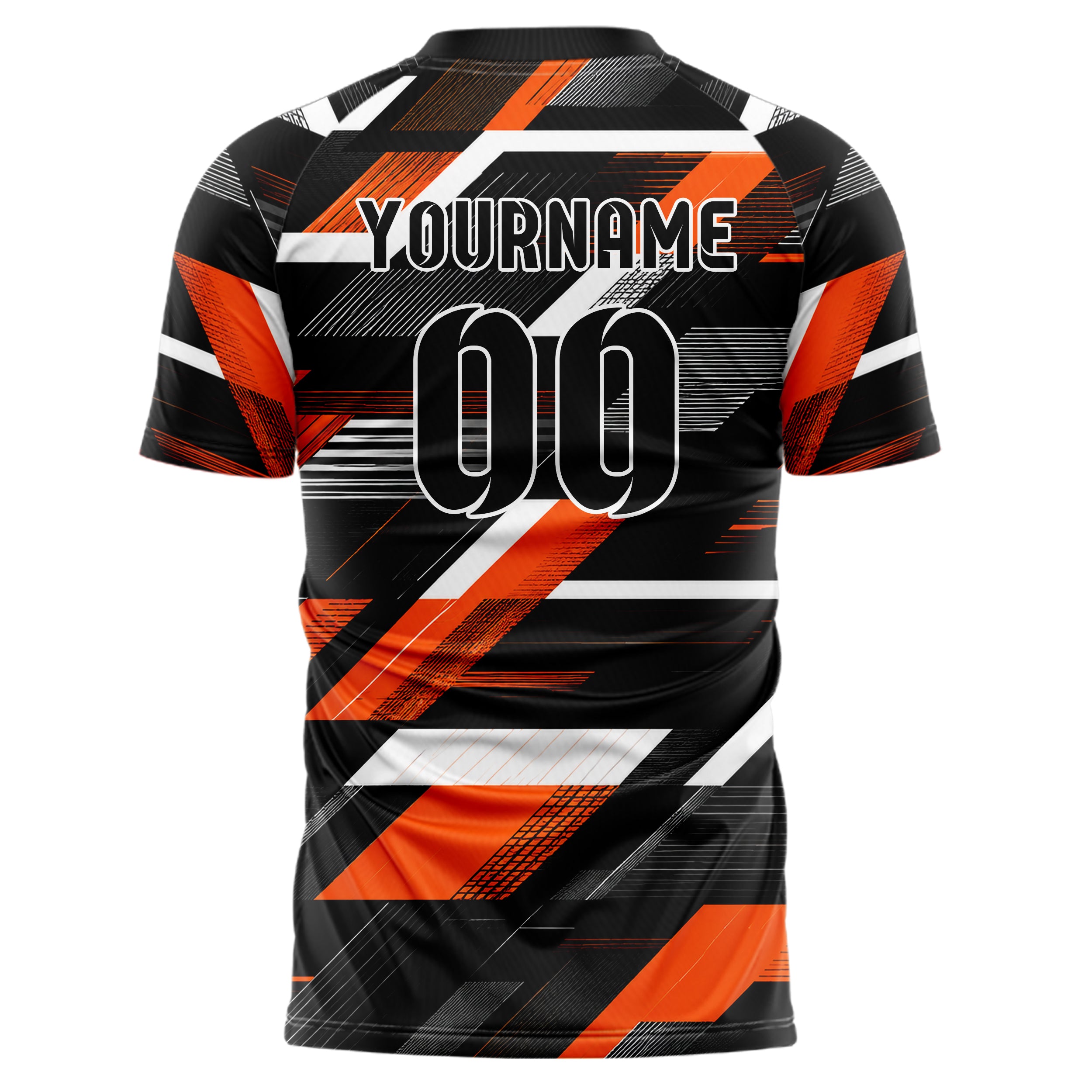 Schwarz dunkles Streifen interlocking diagonal Grid Design 13-0082 individuelles Fußballtrikot back