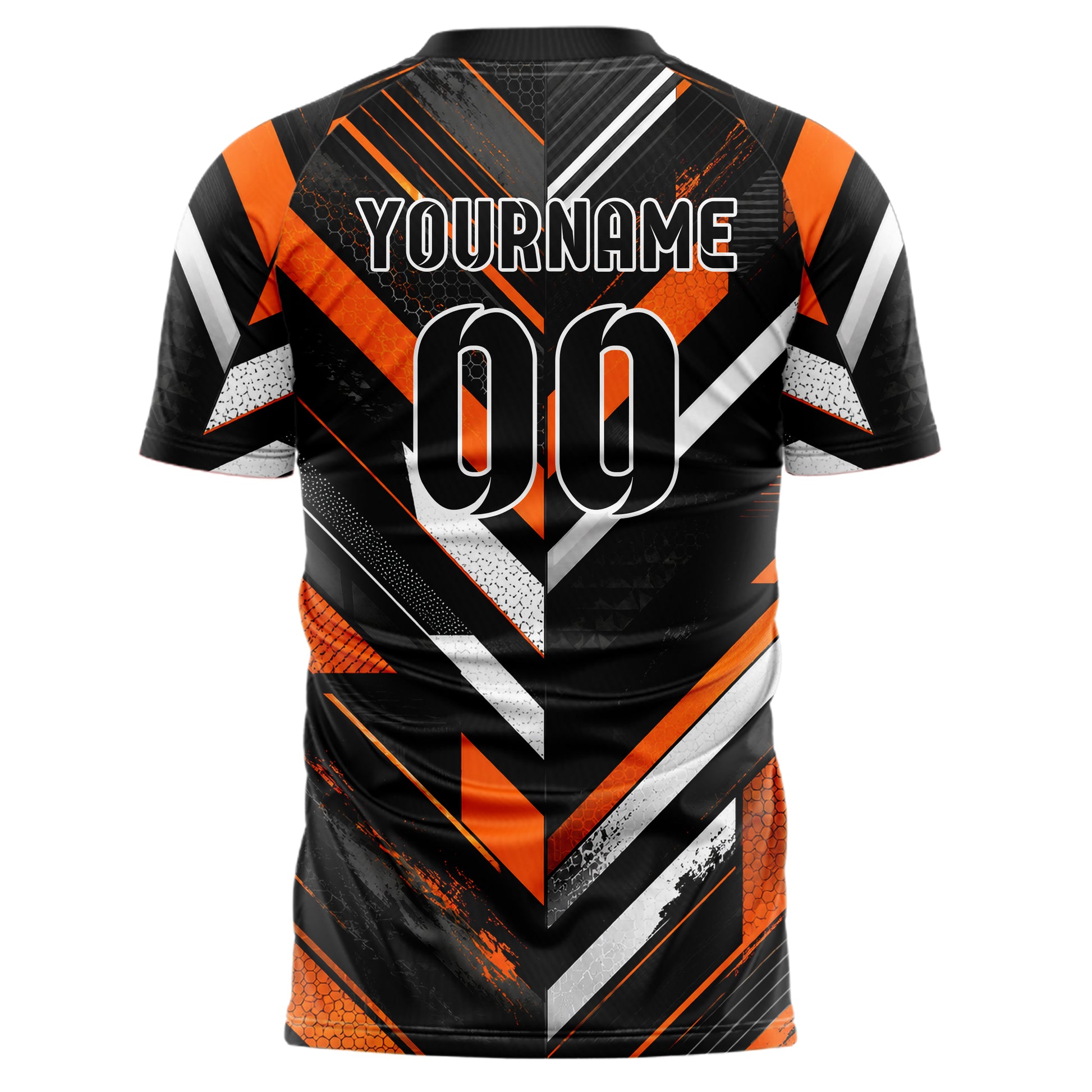 Schwarz dunkles Streifen interlocking diagonal Grid Design 13-0100 individuelles Fußballtrikot back