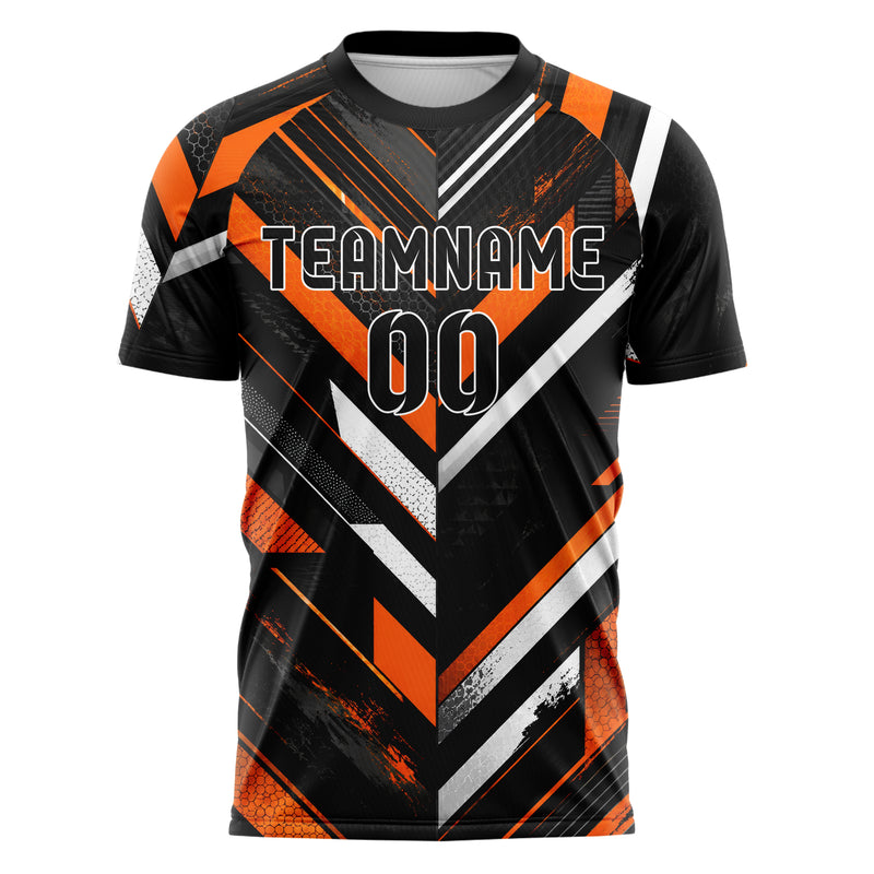 Schwarz dunkles Streifen interlocking diagonal Grid Design 13-0100 individuelles Fußballtrikot front