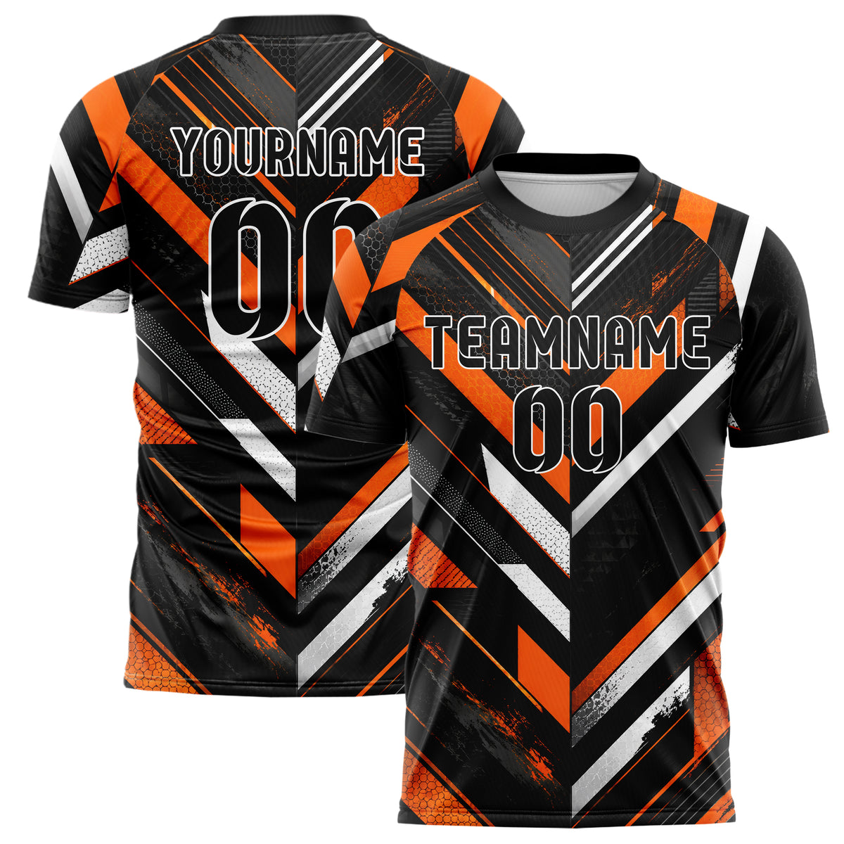 Schwarz dunkles Streifen interlocking diagonal Grid Design 13-0100 individuelles Fußballtrikot main