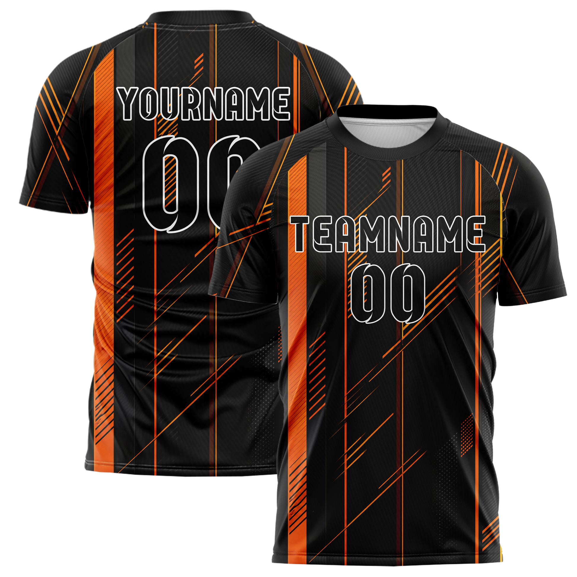 Schwarz dunkles Streifen vertikale Baender Design 13-0002 individuelles Fußballtrikot main