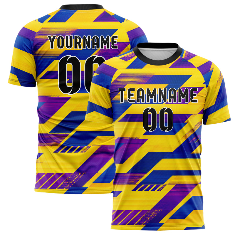 Gelb lebendiges Streifen interlocking diagonal Grid Design 13-0106 individuelles Fußballtrikot main