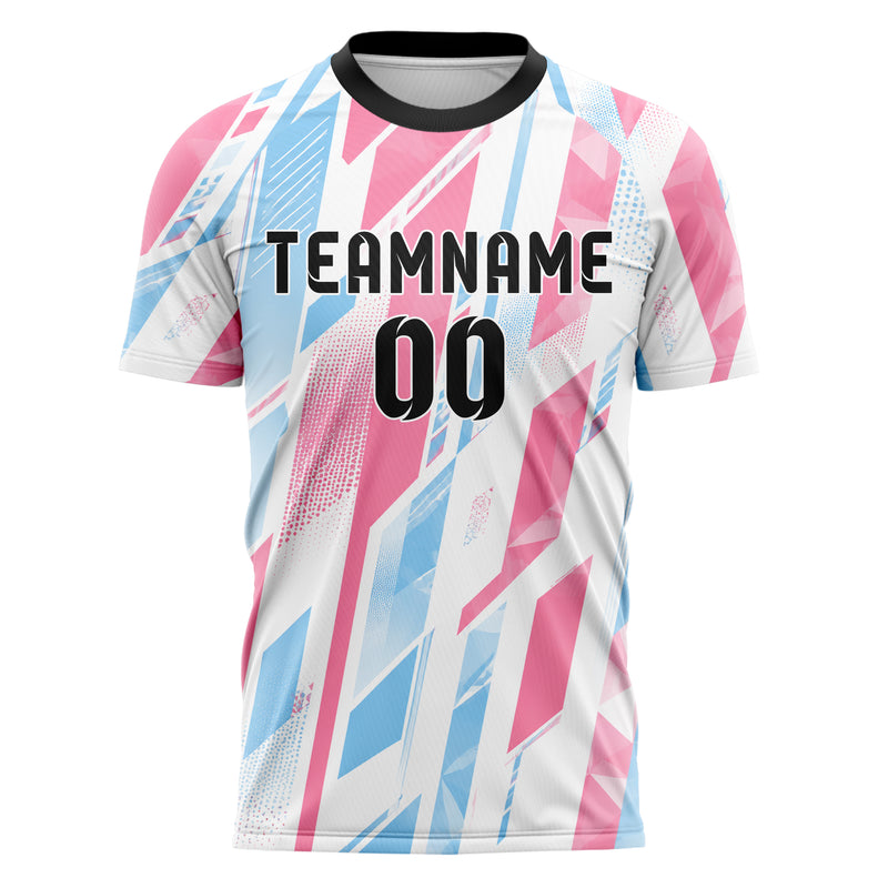 Weiss lebendiges Streifen breite diagonale Streifen Design 13-0024 individuelles Fußballtrikot front