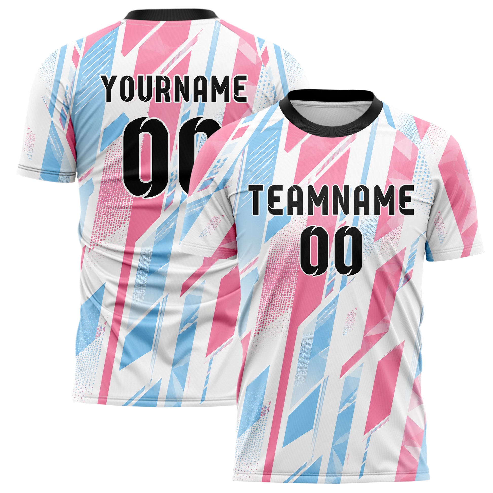 Weiss lebendiges Streifen breite diagonale Streifen Design 13-0024 individuelles Fußballtrikot main
