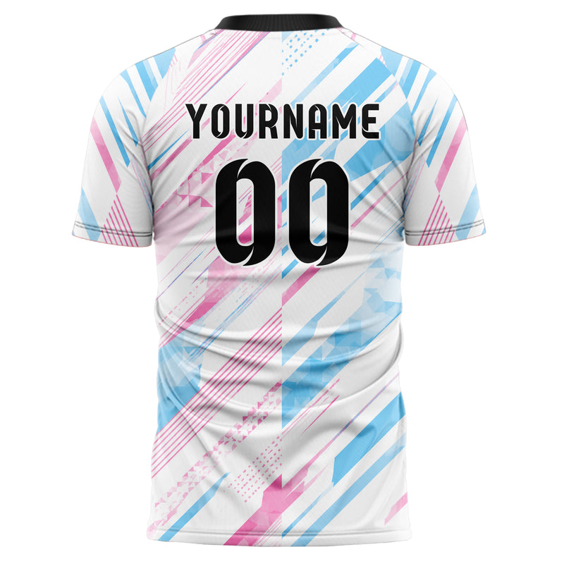 Weiss lebendiges Streifen breite diagonale Streifen Design 13-0168 individuelles Fußballtrikot back