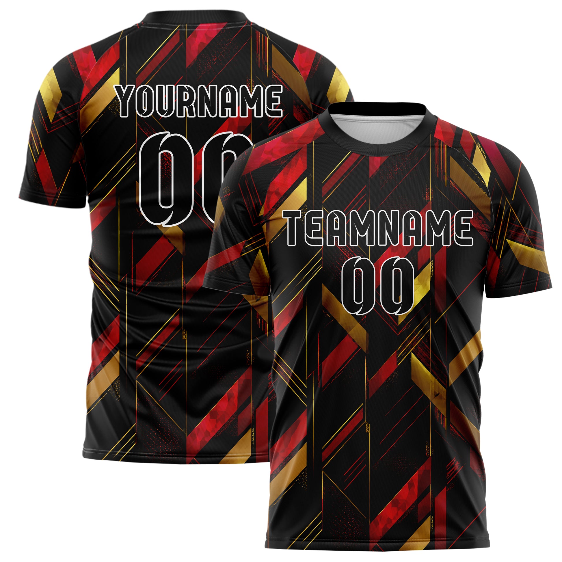 Schwarz dunkles Streifen interlocking diagonal Grid Design 13-0112 individuelles Fußballtrikot main