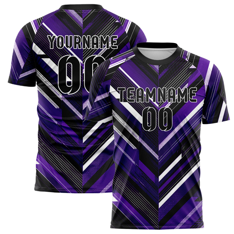 Dunkellila dunkles Streifen breite diagonale Streifen Design 13-0018 individuelles Fußballtrikot main