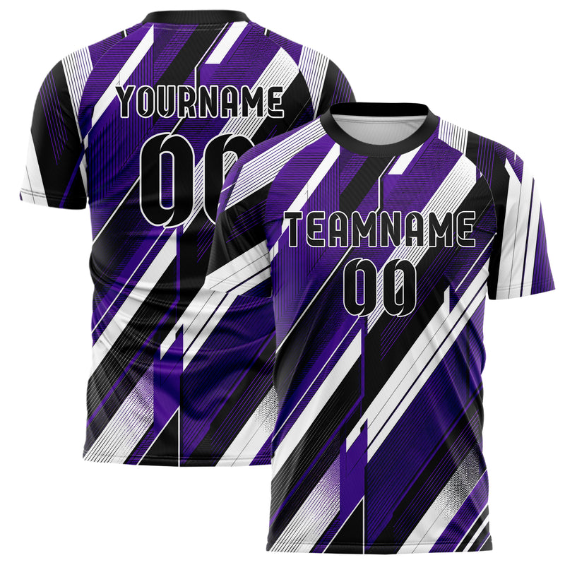 Dunkellila dunkles Streifen breite diagonale Streifen Design 13-0162 individuelles Fußballtrikot main