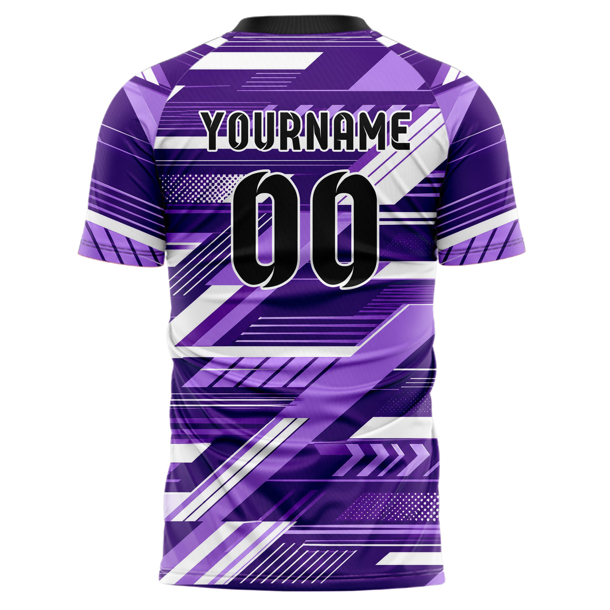 Lila lebendiges Streifen interlocking diagonal Grid Design 13-0022 individuelles Fußballtrikot back