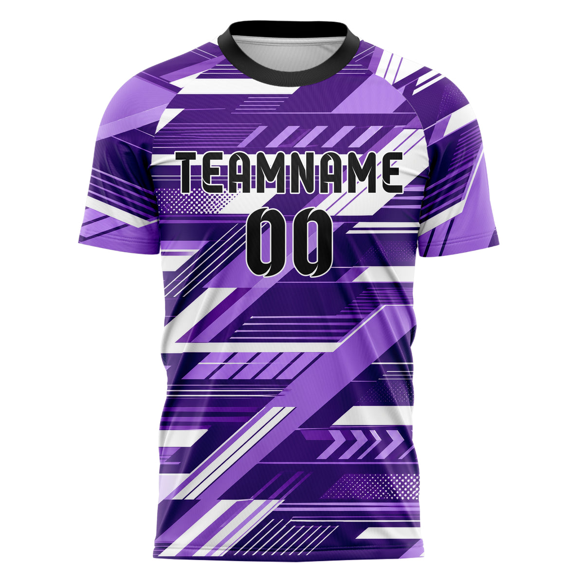 Lila lebendiges Streifen interlocking diagonal Grid Design 13-0022 individuelles Fußballtrikot front
