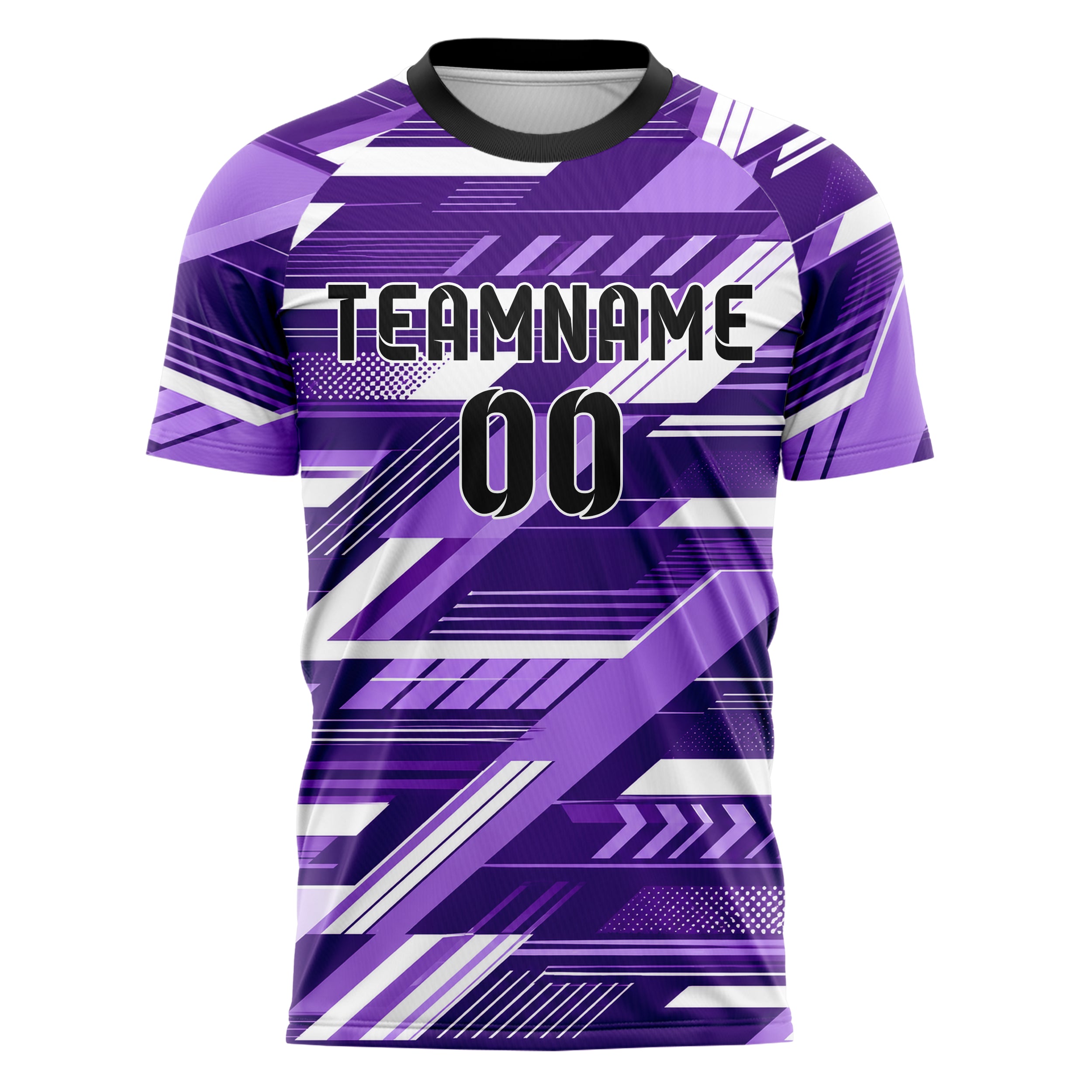Lila lebendiges Streifen interlocking diagonal Grid Design 13-0022 individuelles Fußballtrikot front