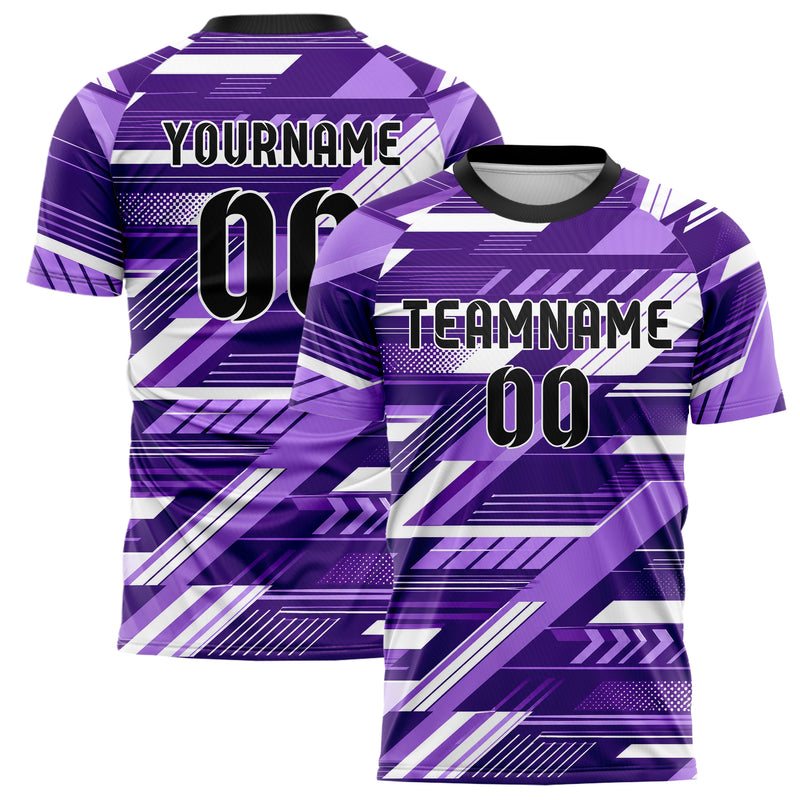 Lila lebendiges Streifen interlocking diagonal Grid Design 13-0022 individuelles Fußballtrikot main
