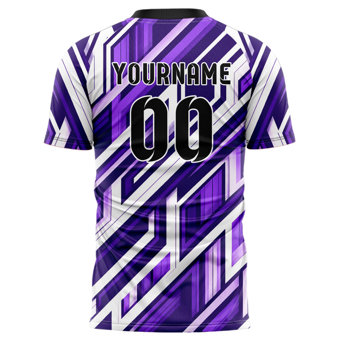 Lila lebendiges Streifen interlocking diagonal Grid Design 13-0118 individuelles Fußballtrikot back