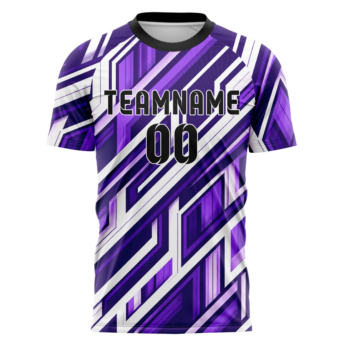 Lila lebendiges Streifen interlocking diagonal Grid Design 13-0118 individuelles Fußballtrikot front
