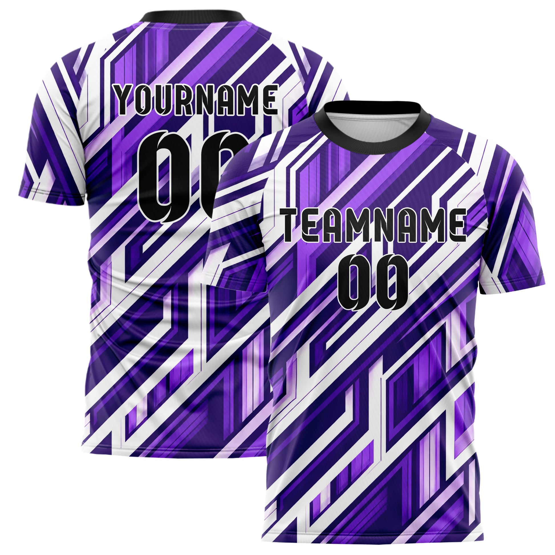 Lila lebendiges Streifen interlocking diagonal Grid Design 13-0118 individuelles Fußballtrikot main