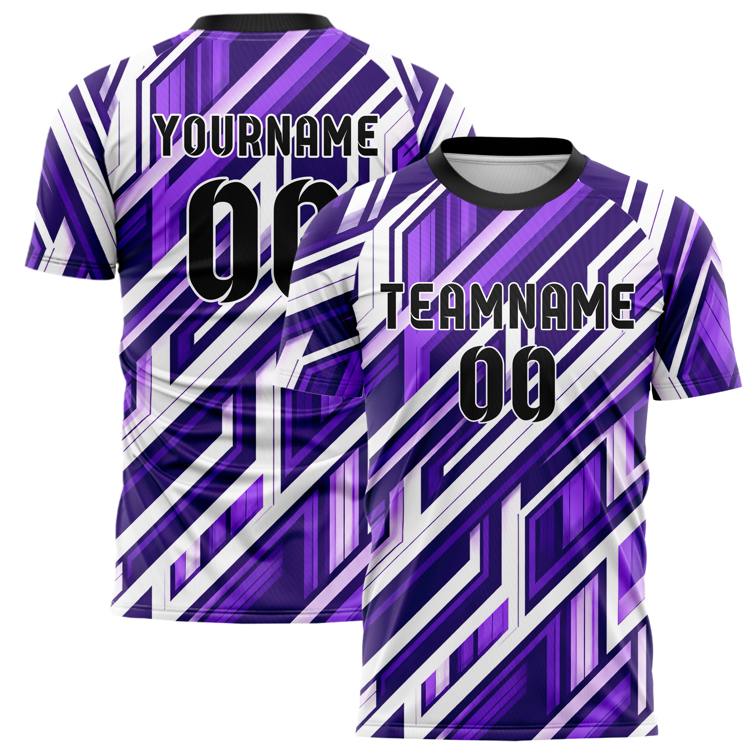 Lila lebendiges Streifen interlocking diagonal Grid Design 13-0118 individuelles Fußballtrikot main