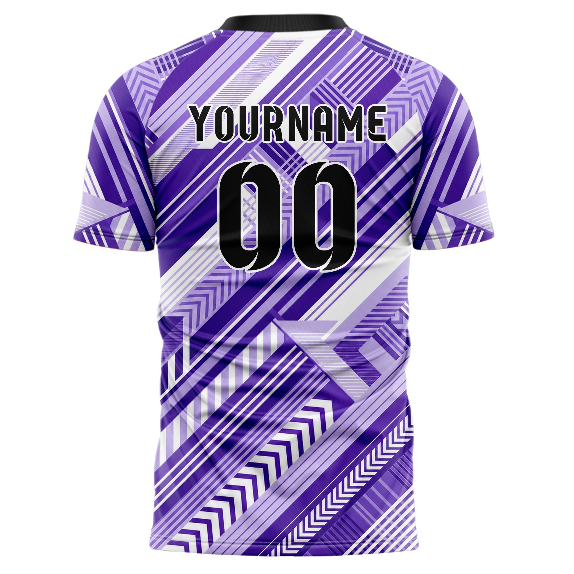 Lila lebendiges Streifen interlocking diagonal Grid Design 13-0142 individuelles Fußballtrikot back