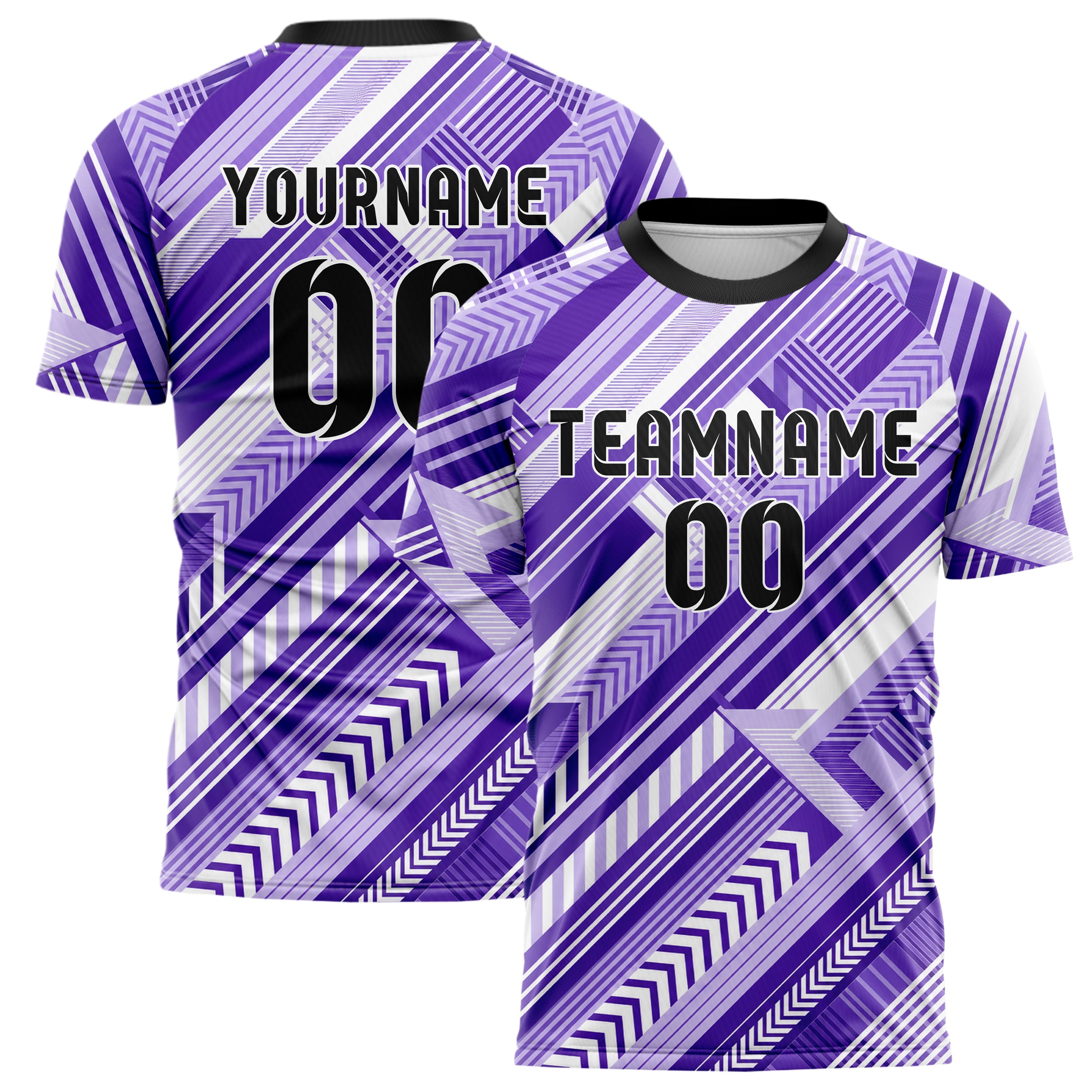 Lila lebendiges Streifen interlocking diagonal Grid Design 13-0142 individuelles Fußballtrikot main