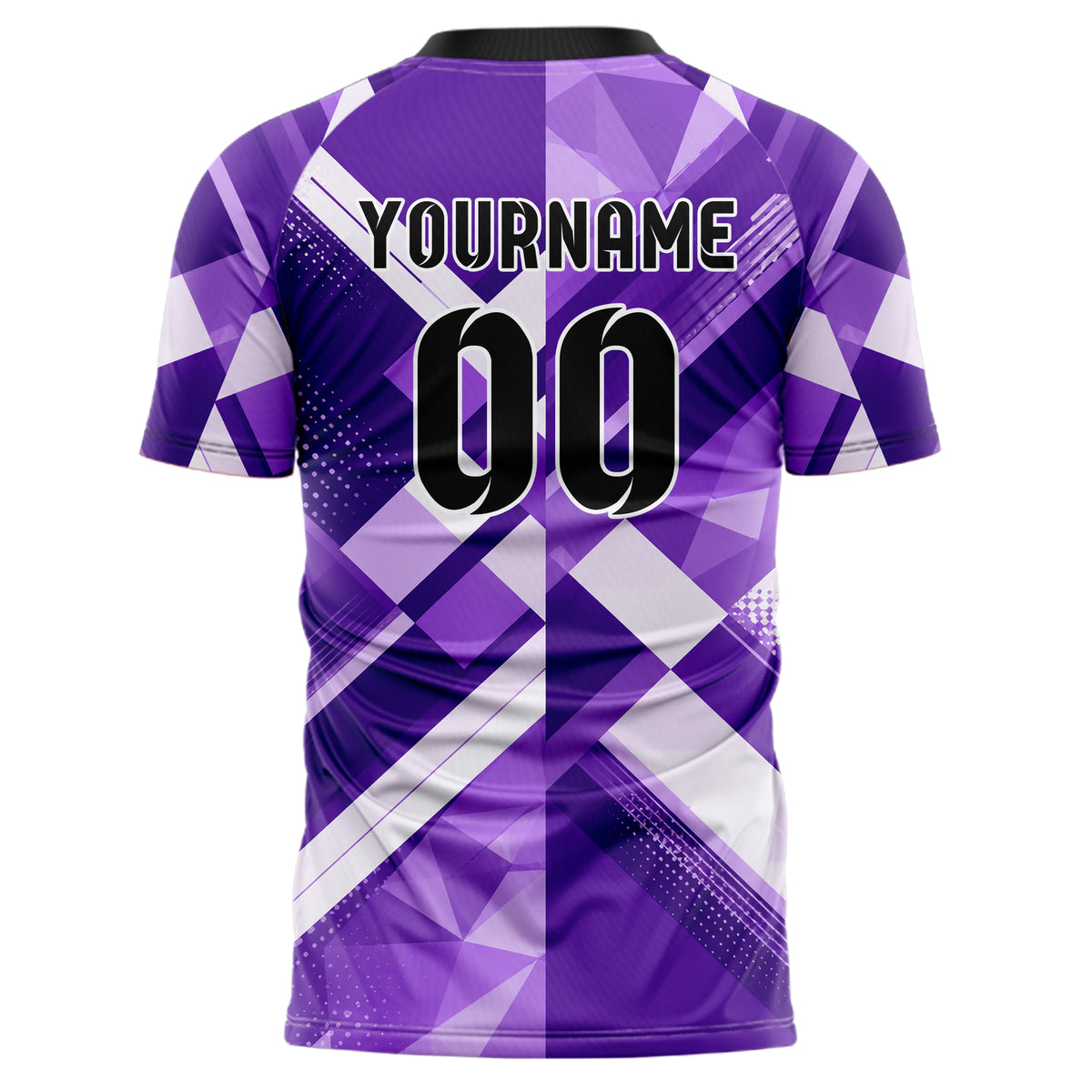 Lila lebendiges Streifen interlocking diagonal Grid Design 13-0148 individuelles Fußballtrikot back