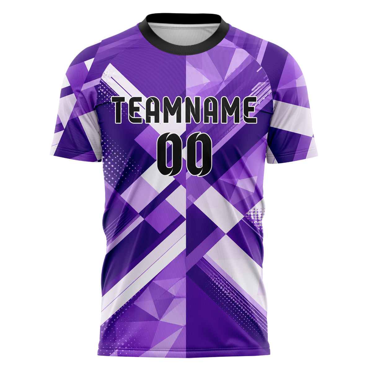 Lila lebendiges Streifen interlocking diagonal Grid Design 13-0148 individuelles Fußballtrikot front