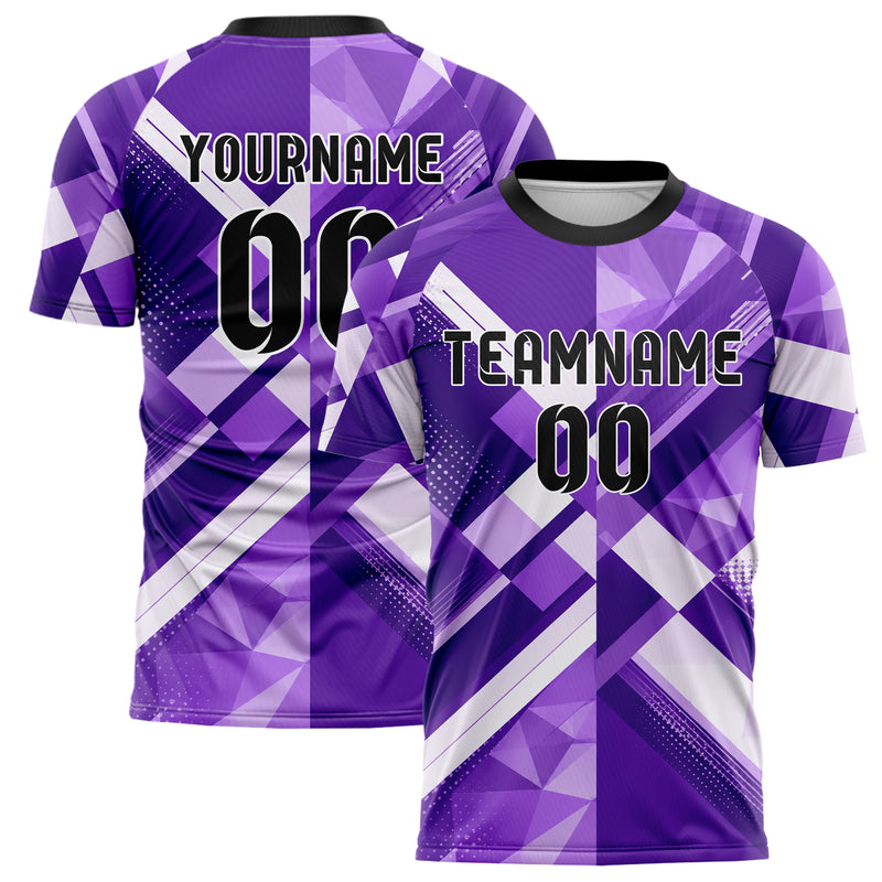 Lila lebendiges Streifen interlocking diagonal Grid Design 13-0148 individuelles Fußballtrikot main