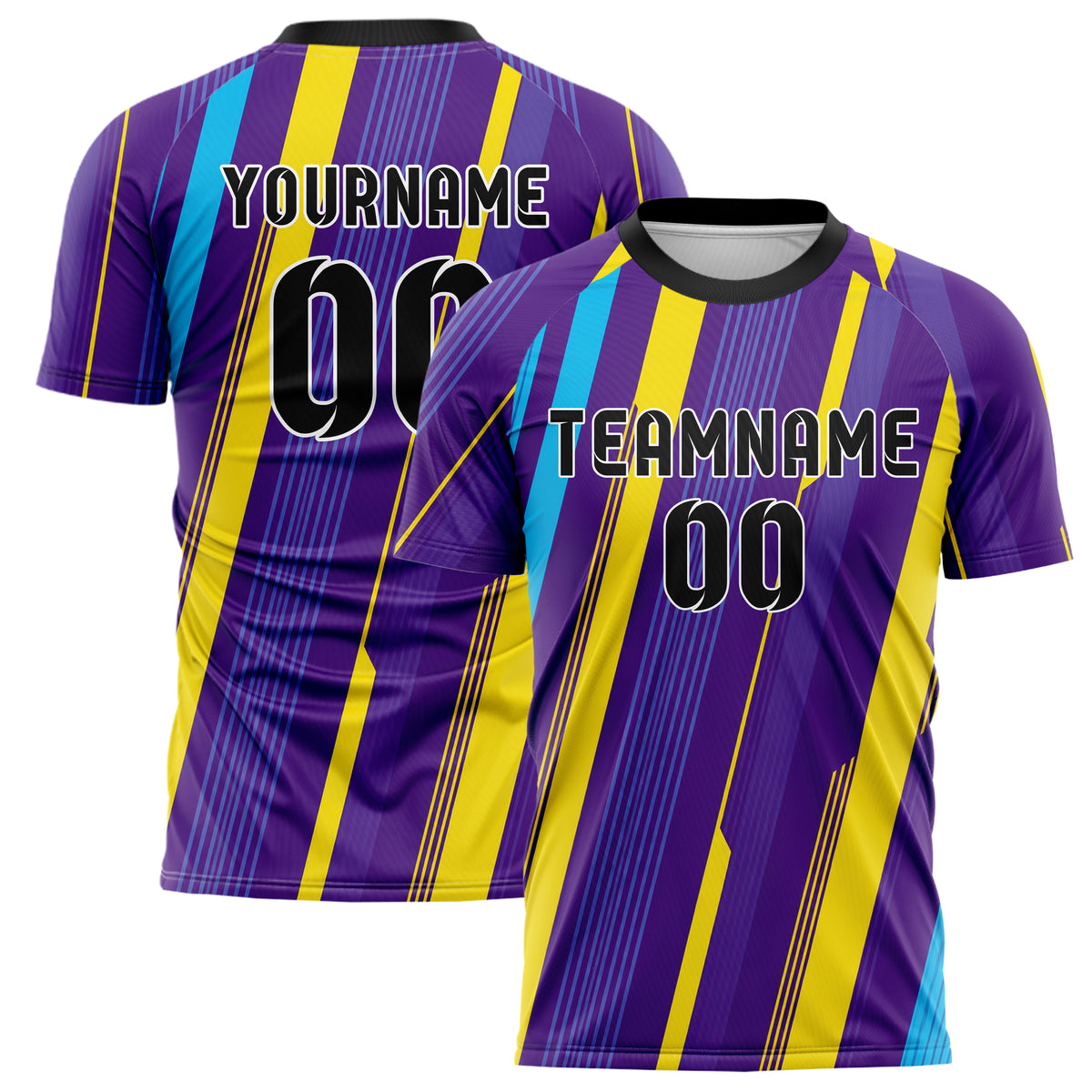 Lila lebendiges Streifen vertikale Baender Design 13-0038 individuelles Fußballtrikot main
