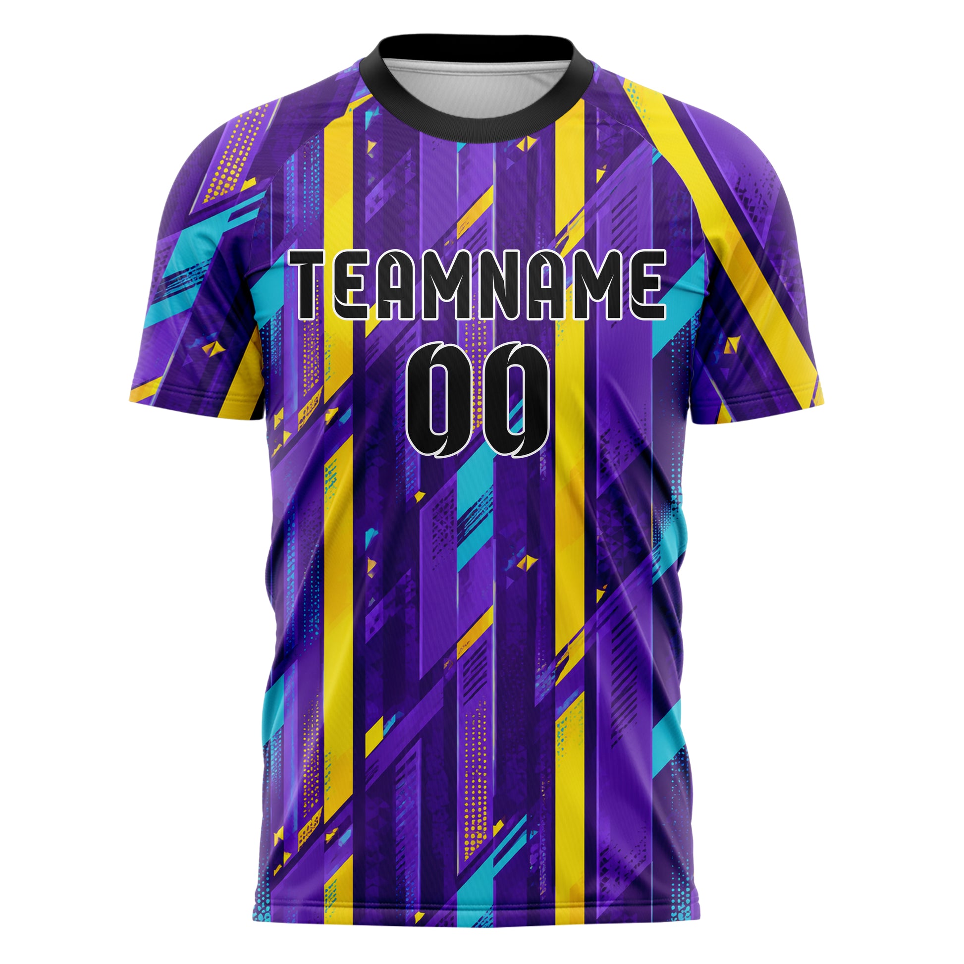 Lila lebendiges Streifen vertikale Baender Design 13-0116 individuelles Fußballtrikot front