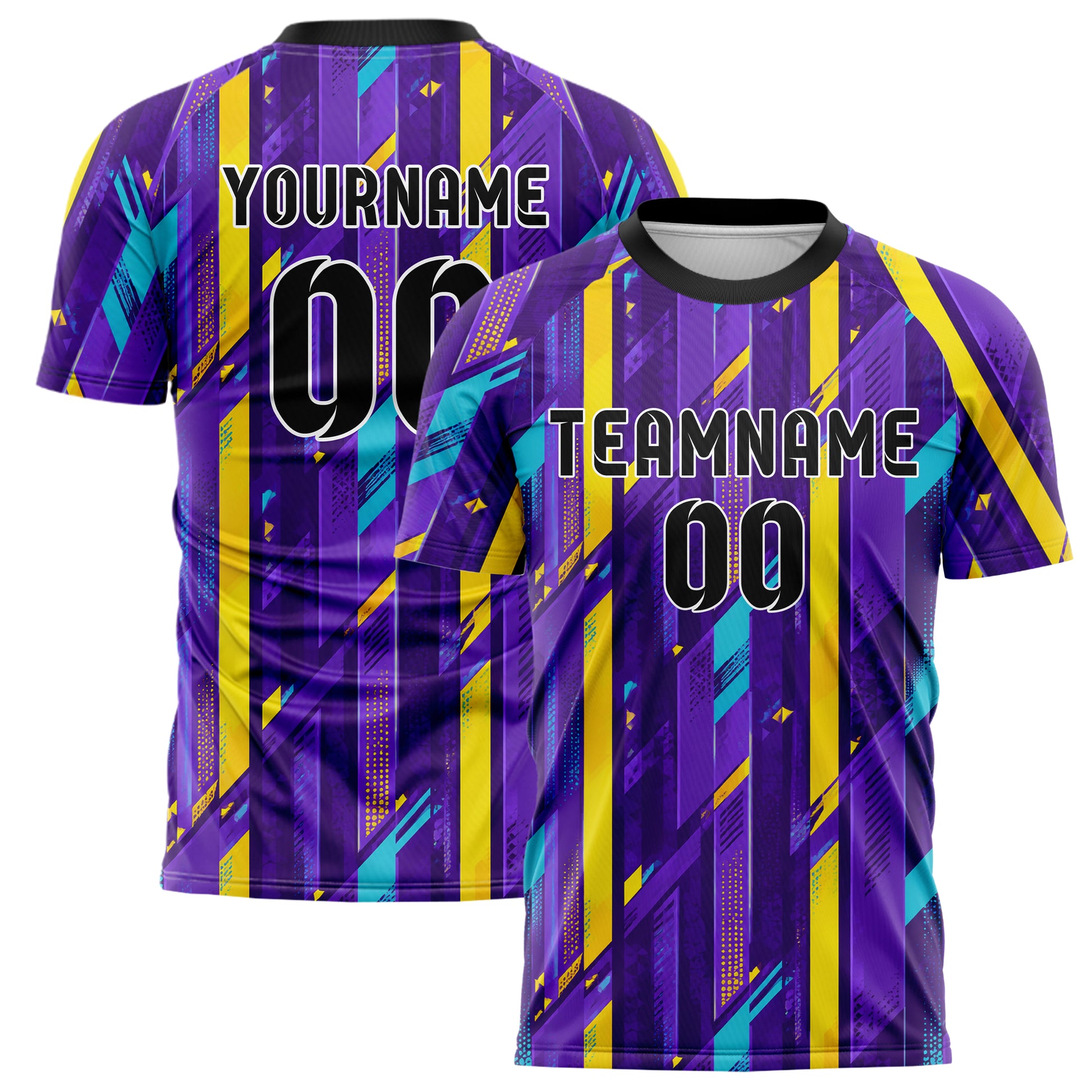 Lila lebendiges Streifen vertikale Baender Design 13-0116 individuelles Fußballtrikot main