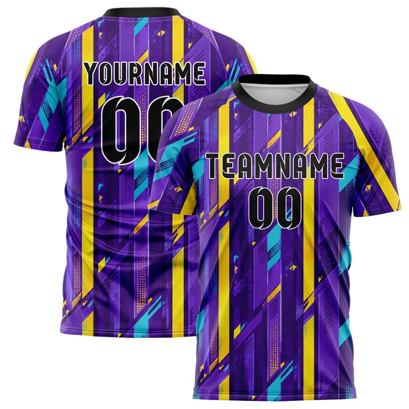 Lila lebendiges Streifen vertikale Baender Design 13-0116 individuelles Fußballtrikot main
