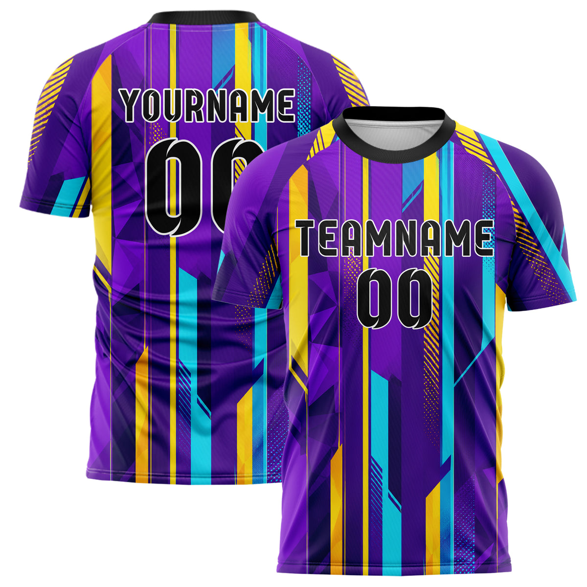 Lila lebendiges Streifen vertikale Baender Design 13-0128 individuelles Fußballtrikot main