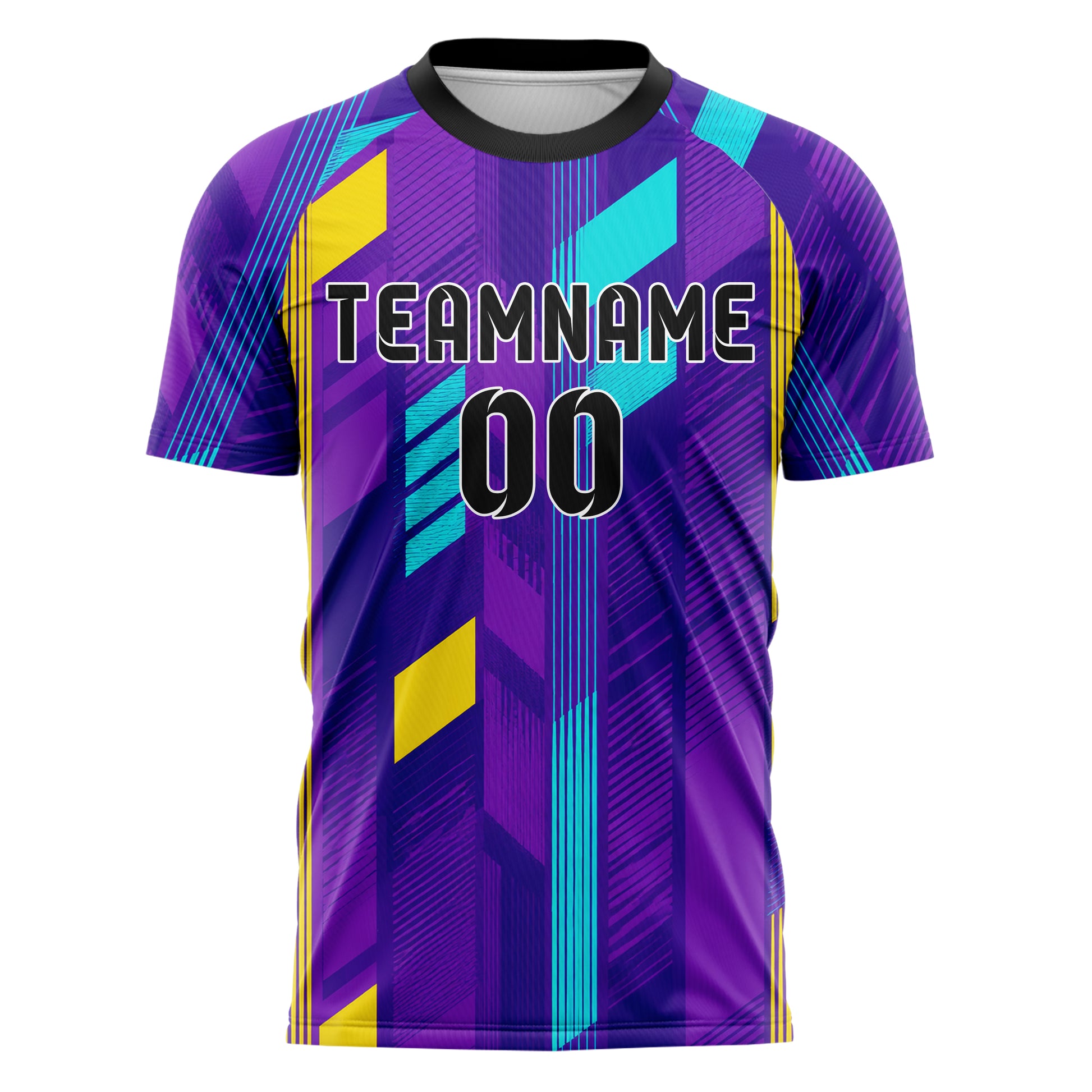 Lila lebendiges Streifen vertikale Baender Design 13-0134 individuelles Fußballtrikot front
