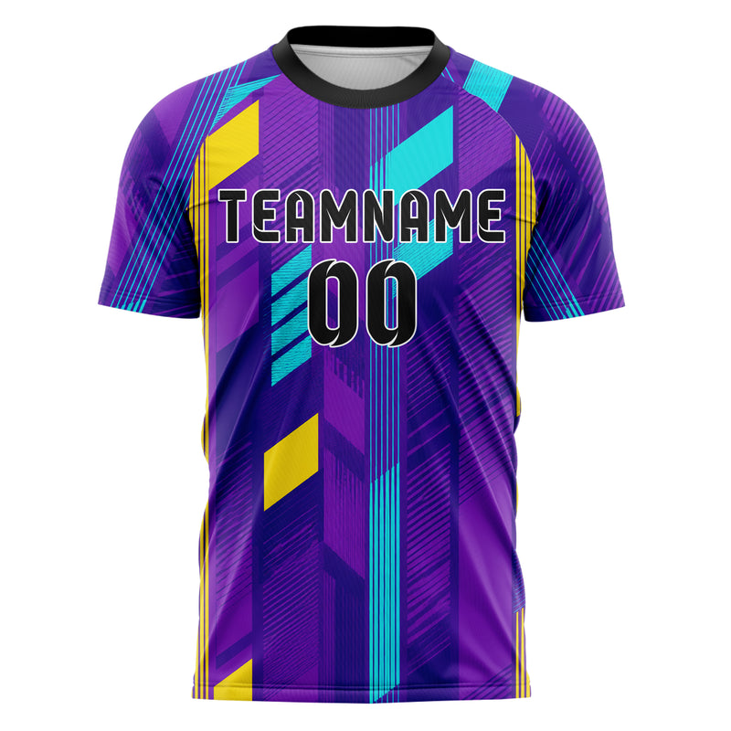 Lila lebendiges Streifen vertikale Baender Design 13-0134 individuelles Fußballtrikot front