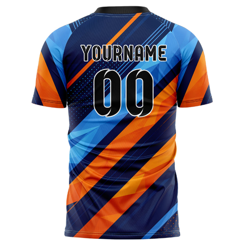 Marineblau lebendiges Streifen breite diagonale Streifen Design 13-0048 individuelles Fußballtrikot back