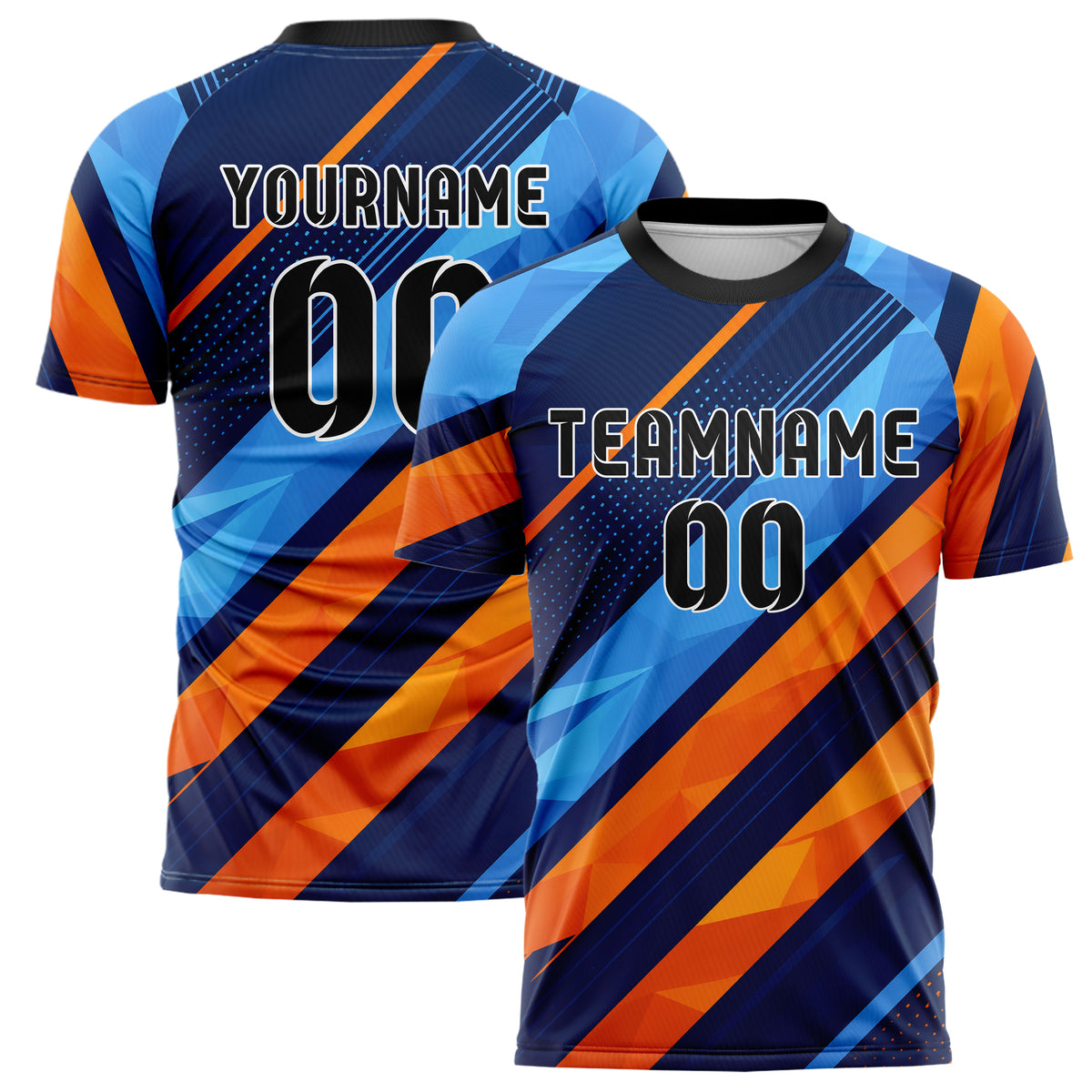 Marineblau lebendiges Streifen breite diagonale Streifen Design 13-0048 individuelles Fußballtrikot main