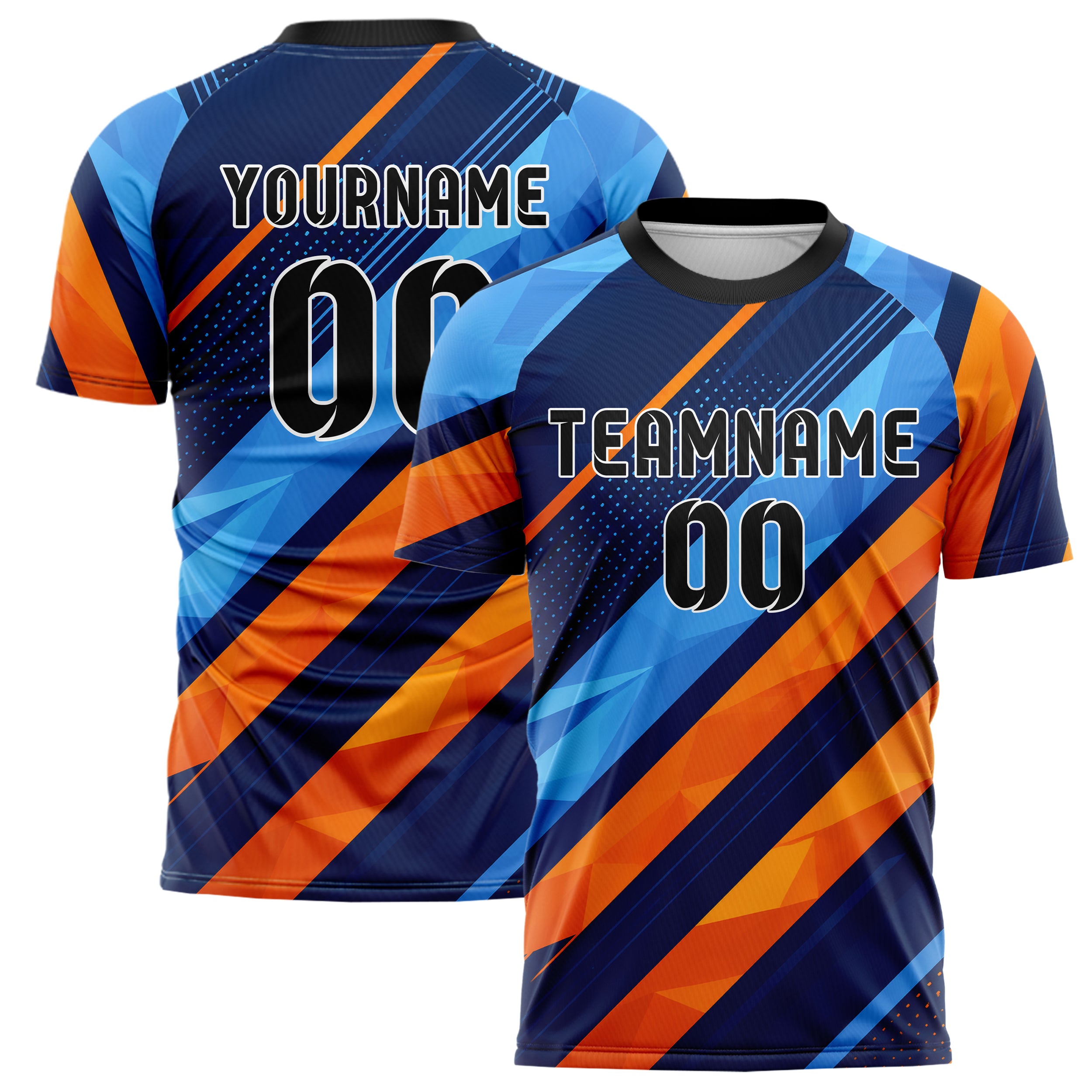 Marineblau lebendiges Streifen breite diagonale Streifen Design 13-0048 individuelles Fußballtrikot main