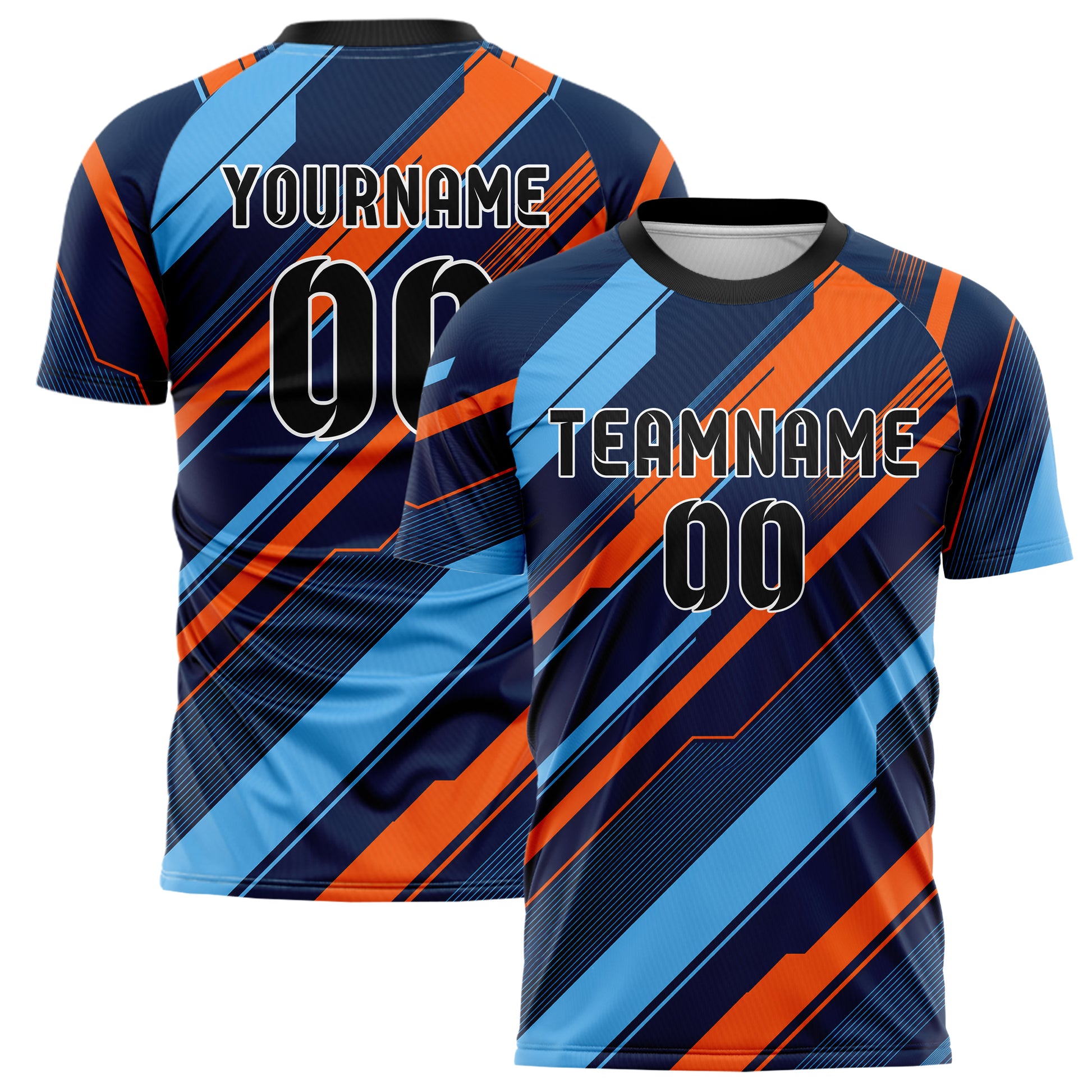 Marineblau lebendiges Streifen breite diagonale Streifen Design 13-0078 individuelles Fußballtrikot main