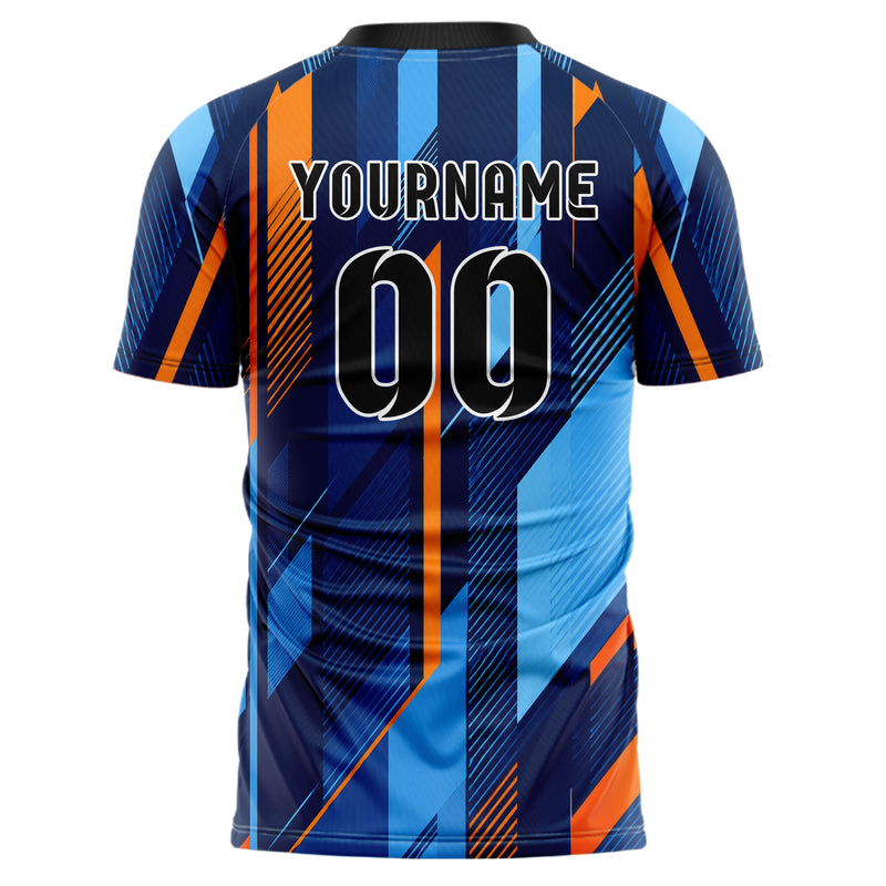 Marineblau lebendiges Streifen breite diagonale Streifen Design 13-0138 individuelles Fußballtrikot back