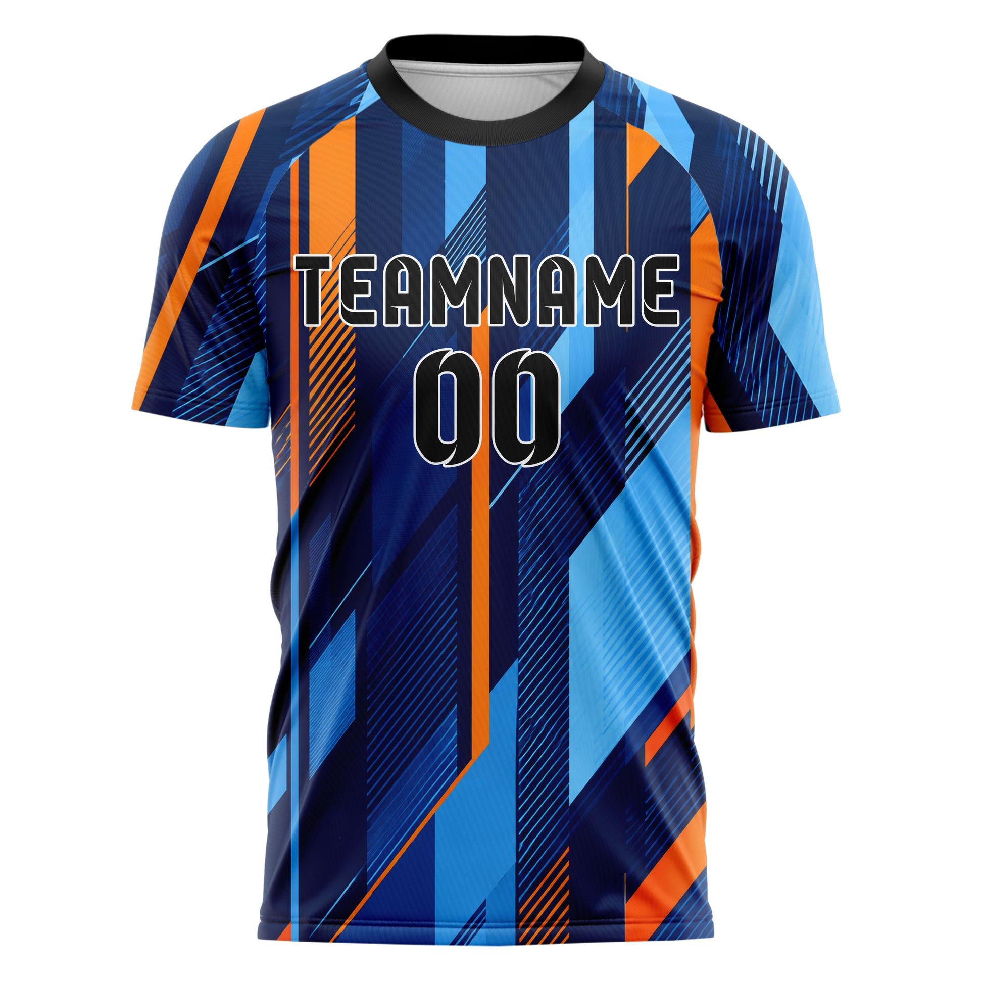 Marineblau lebendiges Streifen breite diagonale Streifen Design 13-0138 individuelles Fußballtrikot front