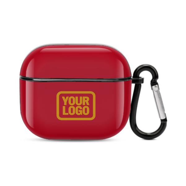 Maßgeschneidertes Rot Gelb AirPods-Hülle (3. Generation)