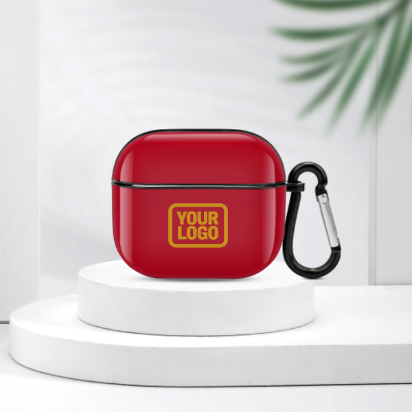 Maßgeschneidertes Rot Gelb AirPods-Hülle (3. Generation)