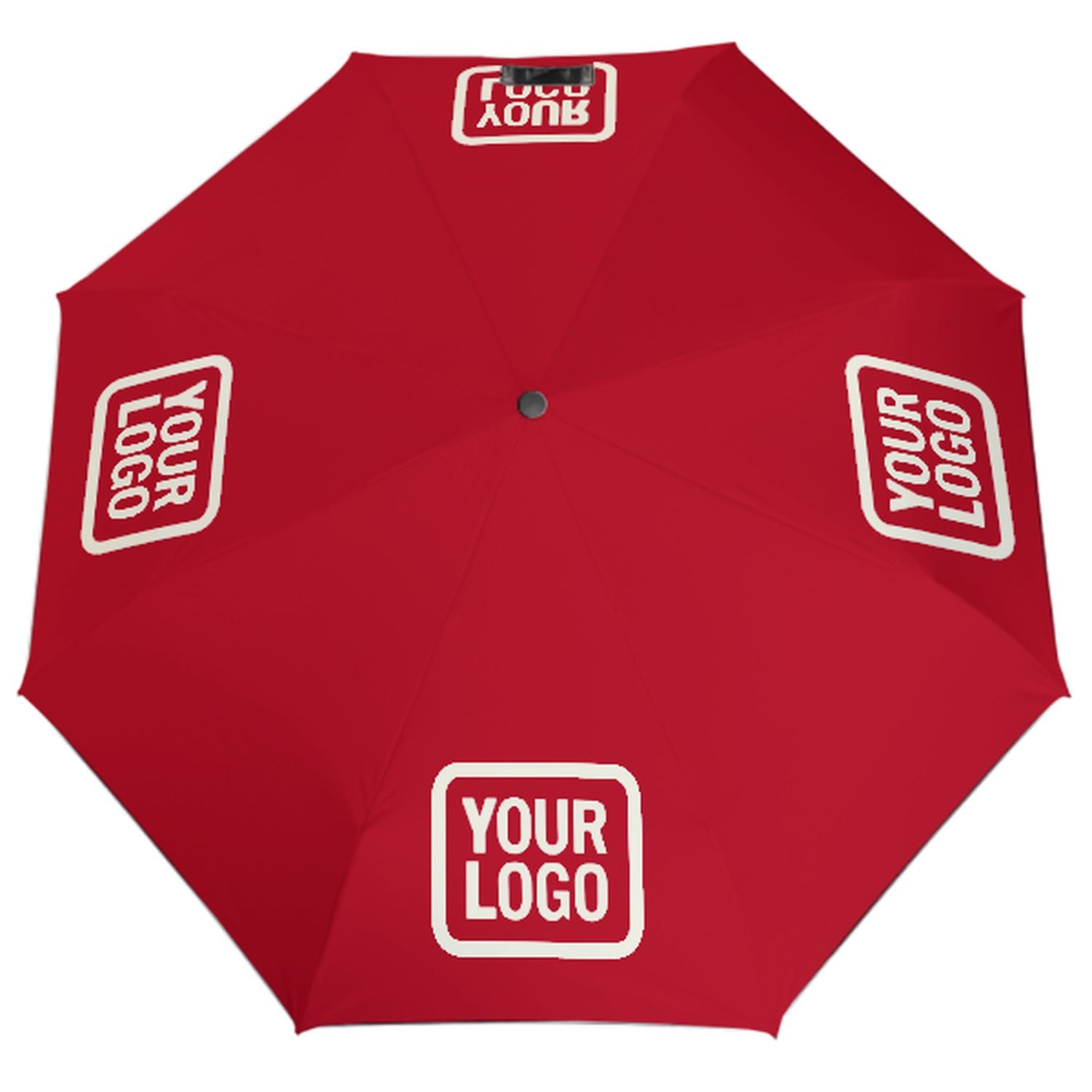 Ombrello automatico personalizzato rosso beige