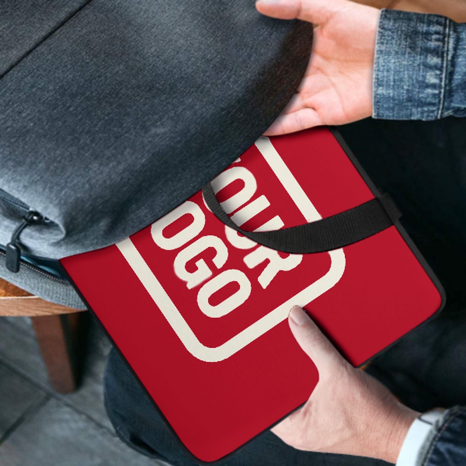 Maßgeschneidertes Rot Cream Laptop Tasche