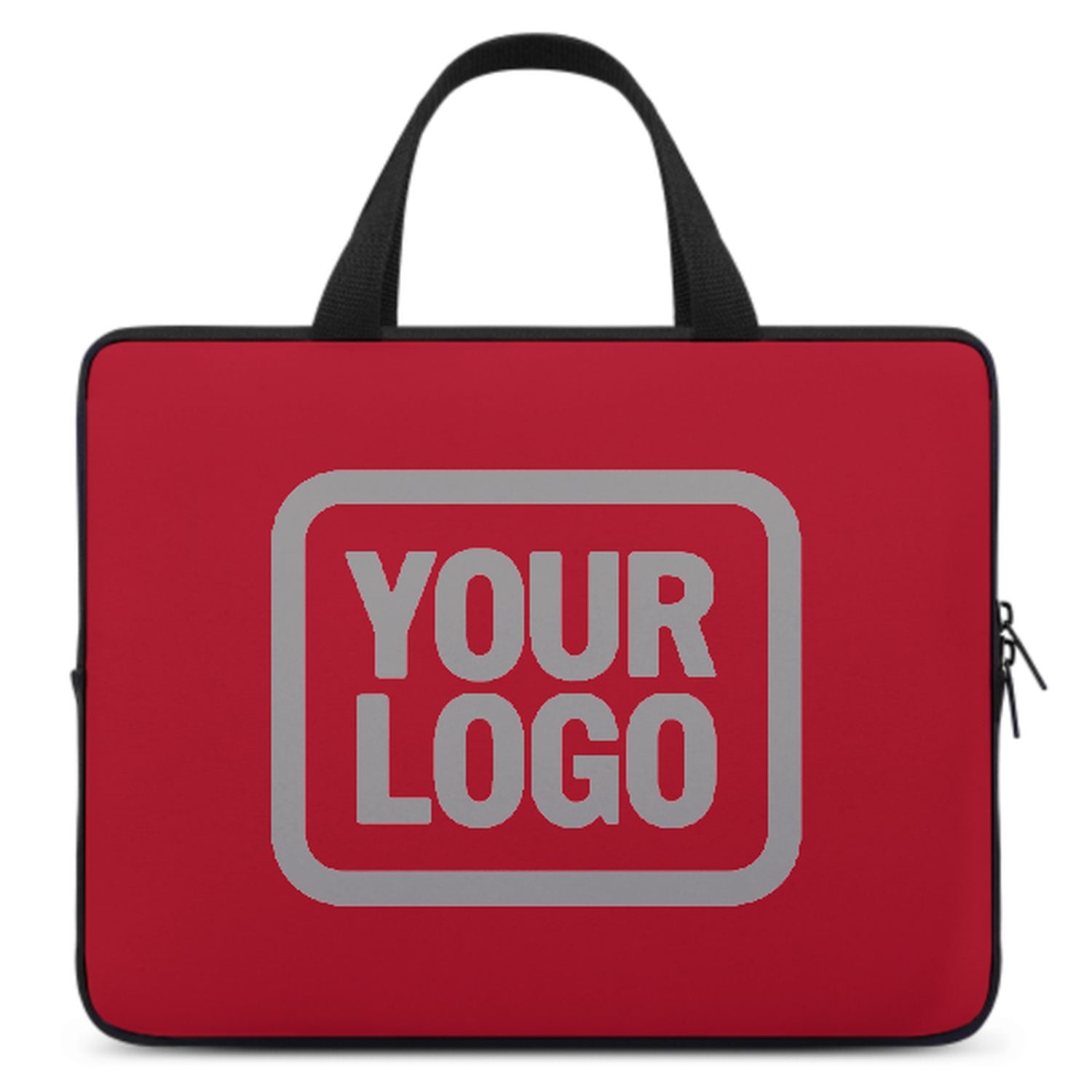 Maßgeschneidertes Rot Gray Laptop Tasche