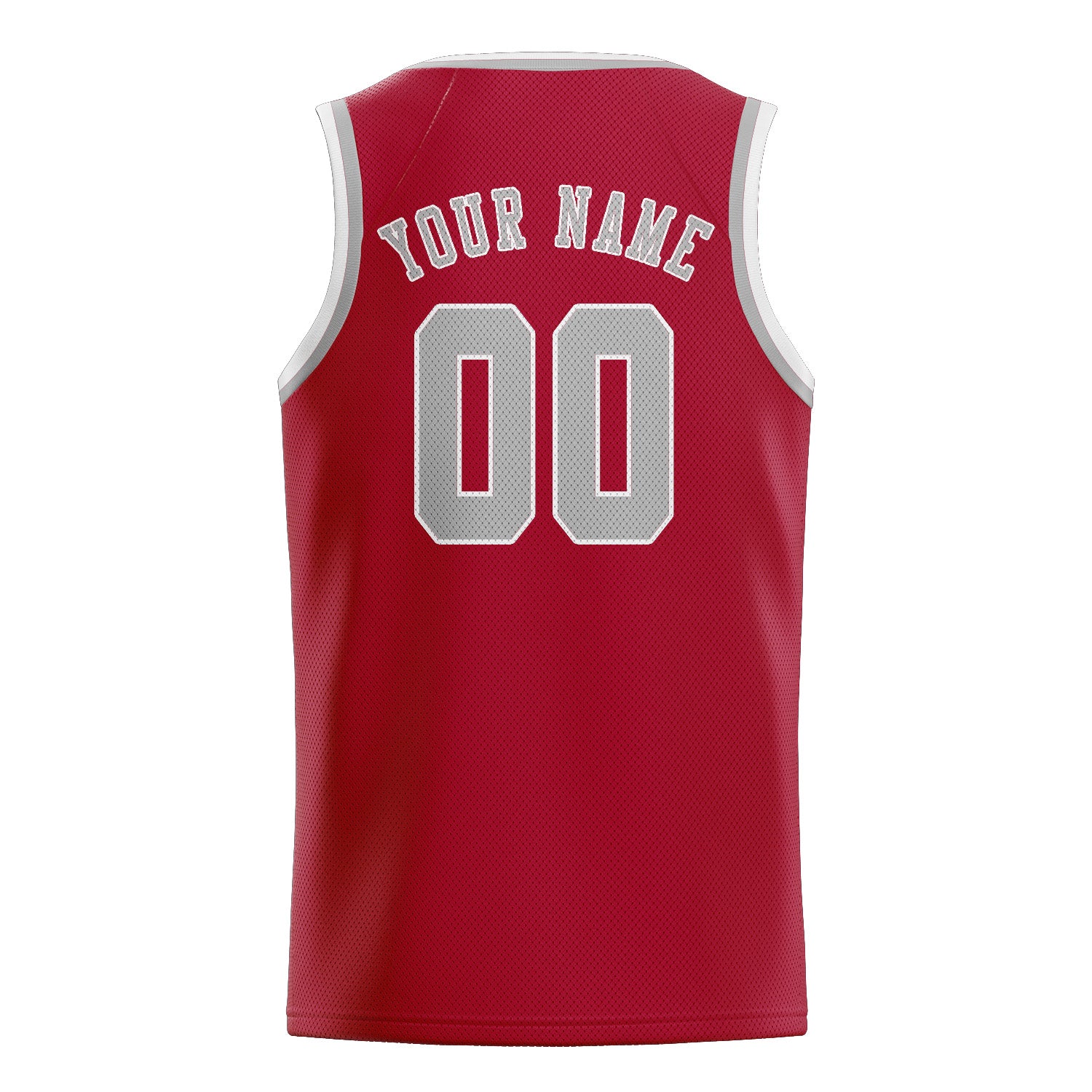 Benutzerdefiniertes Professionelles Rot Grau Basketballtrikot